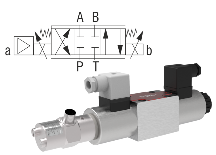 Proportional Directional Control Spool Valves with Position Sensor
