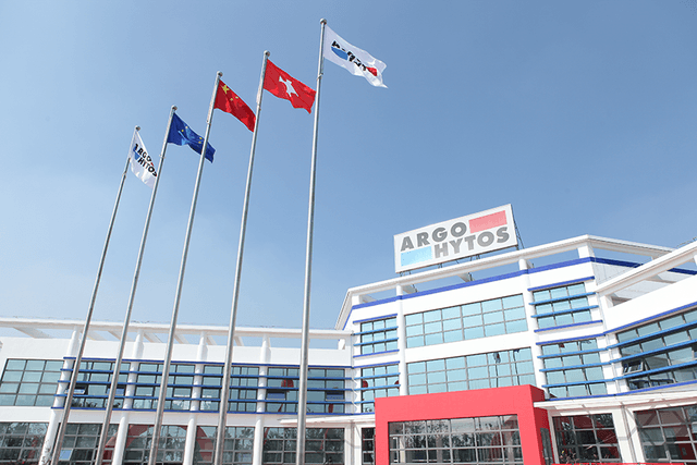 ARGO-HYTOS building entrance in China with large company logo