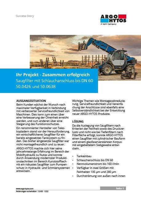 Saugfilter mit Schlauchanschluss bis DN 60