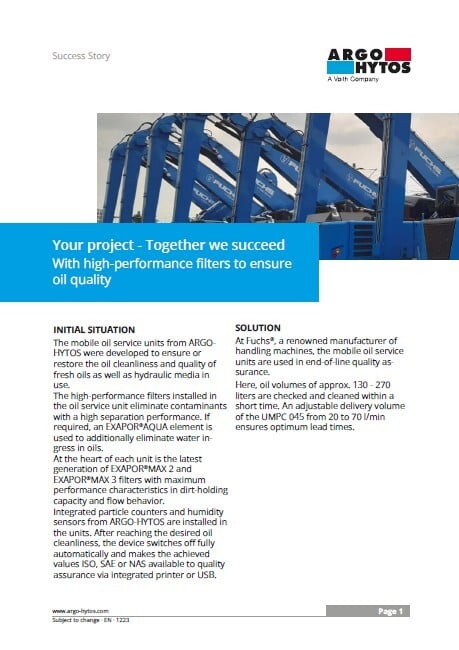With high-performance filters to ensure oil quality