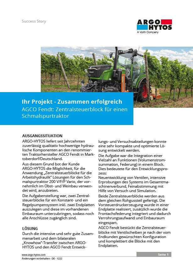 Zentralsteuerblock für AGCO Fendt