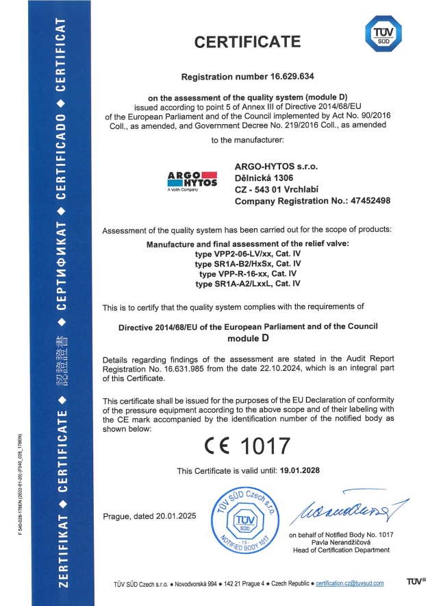 sicherheitsventil-tüv-zertifikat