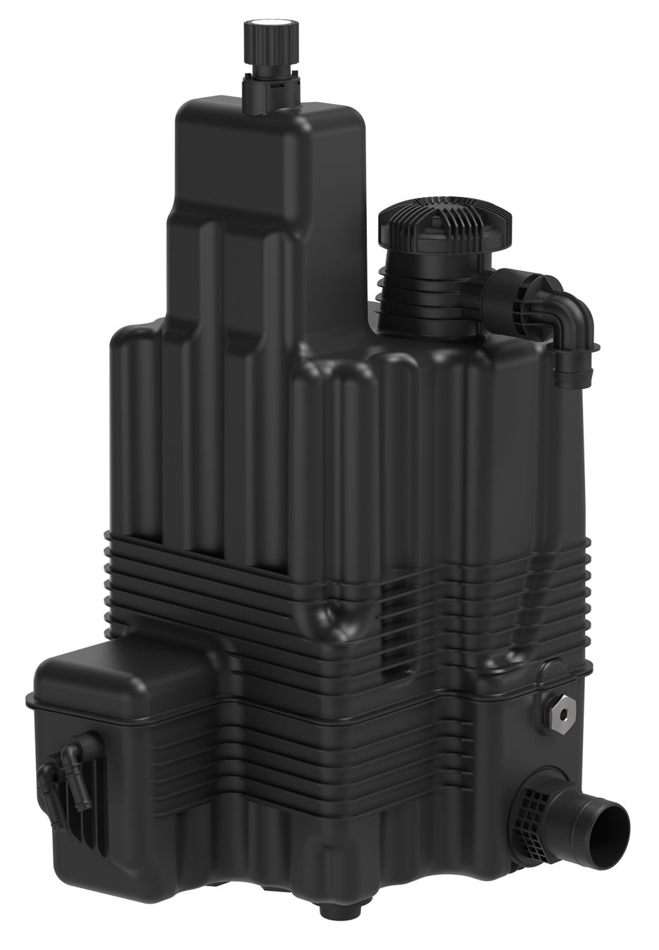 Hydraulic tank unit with integrated filtration and fluid management components for hydraulic systems