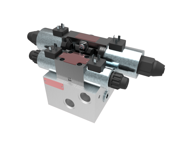 Hydraulic control valve for safe load holding and overload protection in mobile crane applications