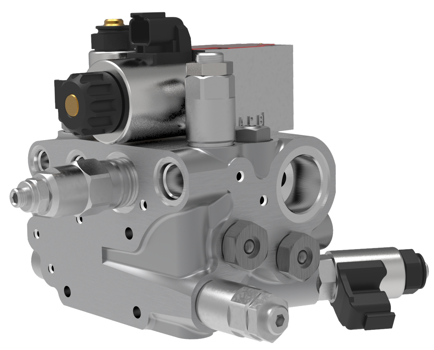 Integrated hydraulic control unit for driving, steering, and braking functions in construction and mobile machinery