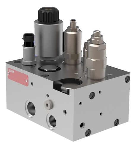 Hydraulic damping control unit for telescopic handlers with integrated ride comfort and load stabilization functions
