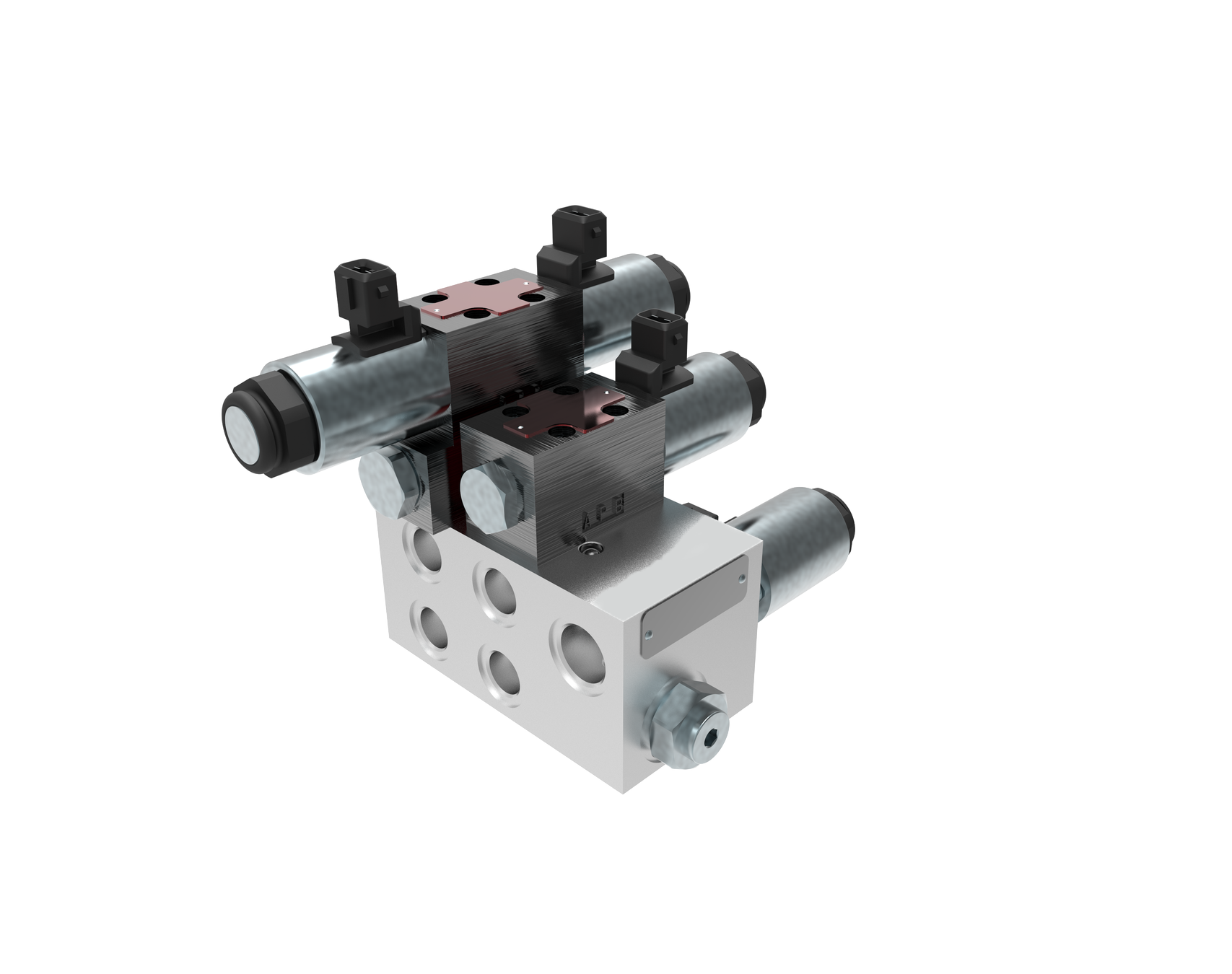 Hydraulic control unit for chip spreader functions in road construction and surface treatment machinery