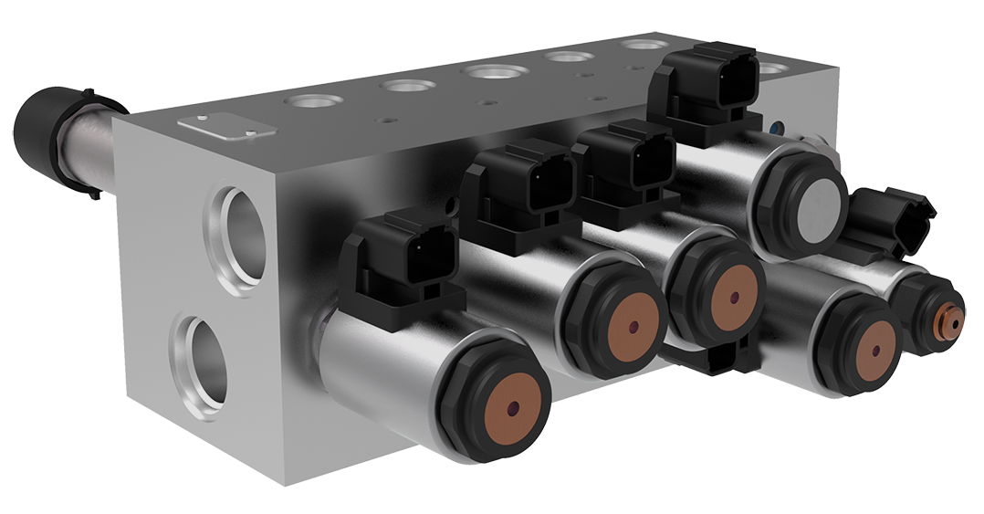 Hydraulic valve manifold for precise control of threshing functions in agricultural harvesting machinery