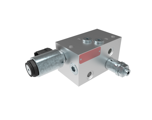 Hydraulic control valve for water flow regulation and tank water distribution in municipal vehicle applications