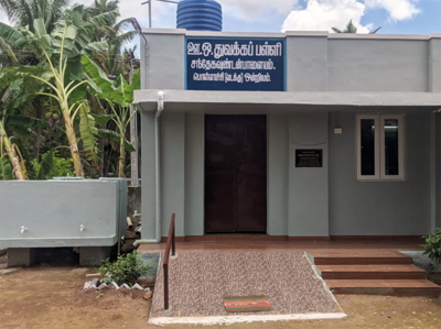 Renovated and modernized elementary school in Sandegoundenpalayam